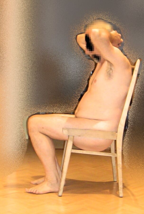 naked on the chair without seat 1 of 6 pics