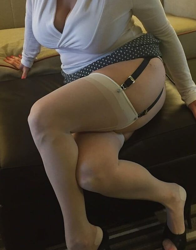 Wife trying on new lingerie. 8 of 21 pics