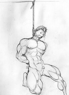 Malex art: gay bondage hanging bdsm sadism torture  18 of 24 pics