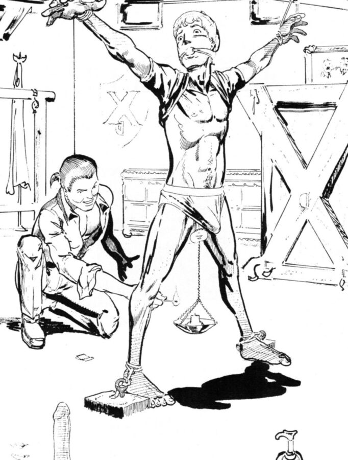 Malex art: gay bondage hanging bdsm sadism torture  21 of 24 pics