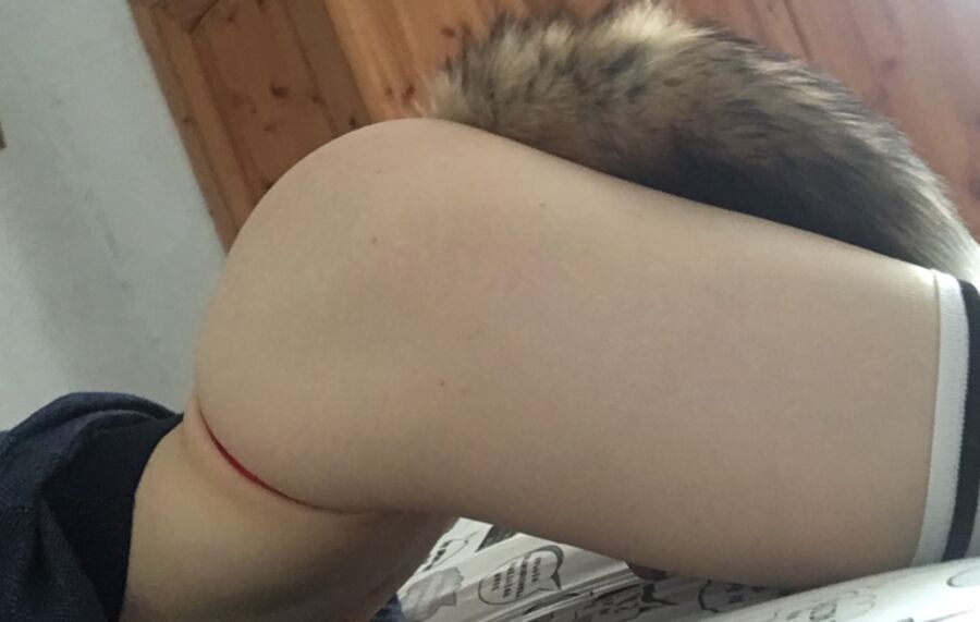 Femboy Thigh Highs & Tail Plug 5 of 18 pics