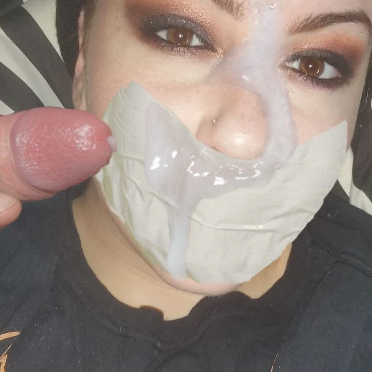 Bondage Facial Cumshots: fakes and manips (Gagged At Once) 24 of 43 pics