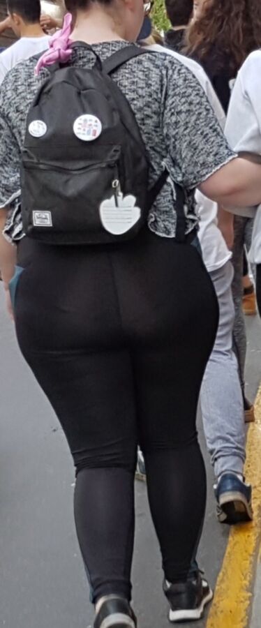 Hot chubby with see trough legging (candid) 17 of 21 pics