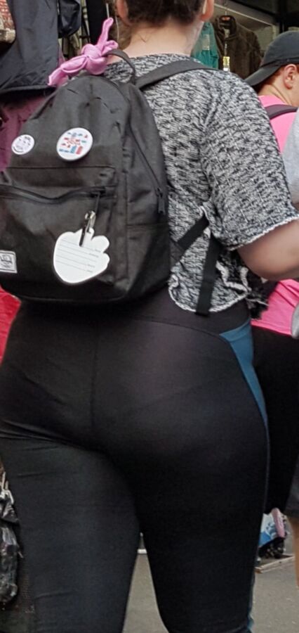 Hot chubby with see trough legging (candid) 5 of 21 pics