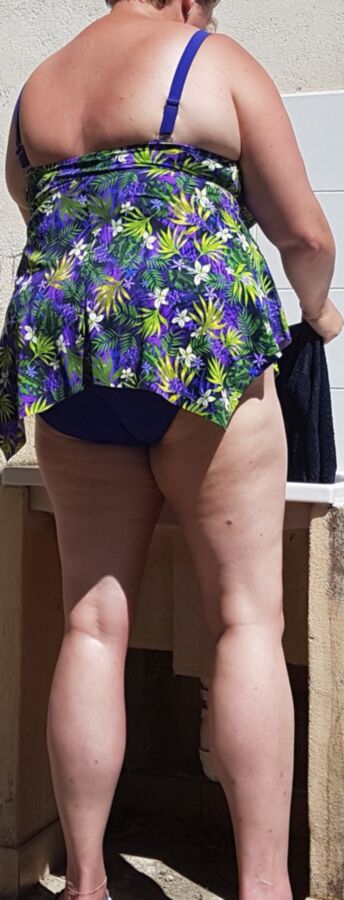 Two Matures butt in swimwear at campground (candid) 24 of 24 pics
