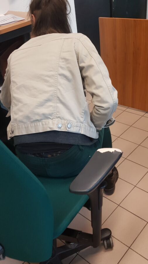 My sexy coworker panty peek and VPL (candid) 3 of 16 pics