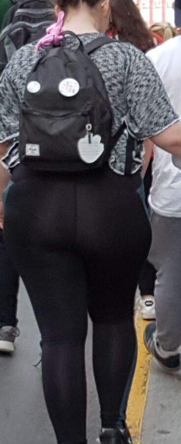 Hot chubby with see trough legging (candid) 15 of 21 pics