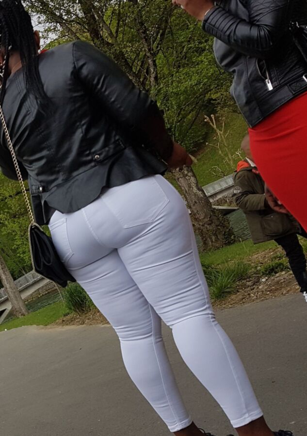 Nice duo of black milfs with VPL (candid) 13 of 22 pics