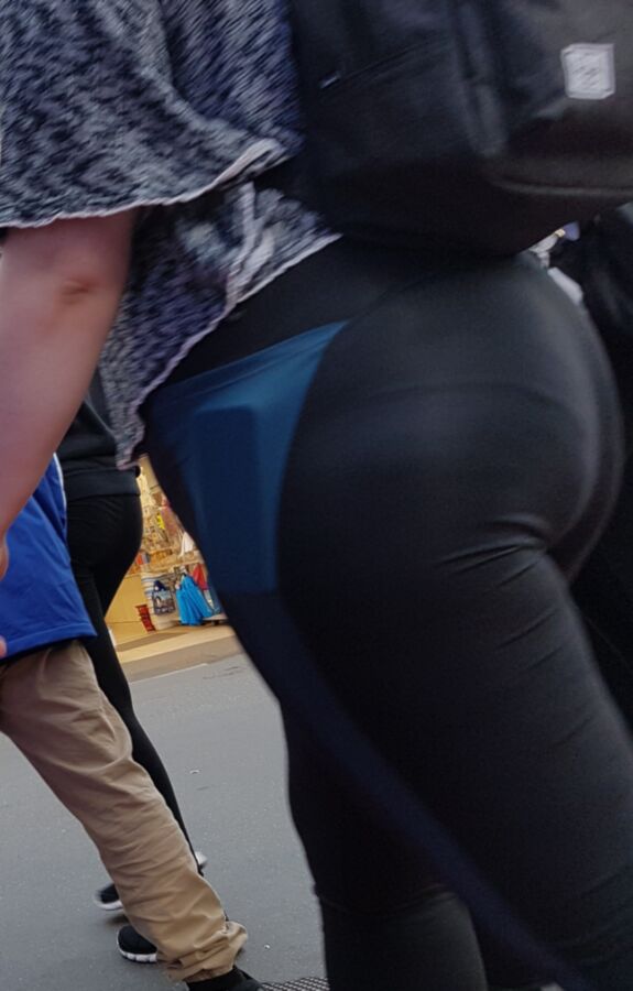 Hot chubby with see trough legging (candid) 9 of 21 pics