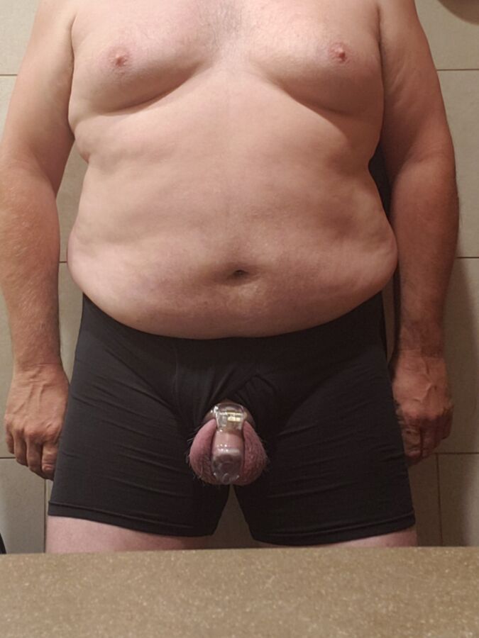 fat fag in chastity 17 of 17 pics