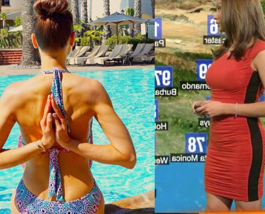 Liberte Chan KTLA Weather Dress Vs Bikini Jerk Challenge 11 of 25 pics