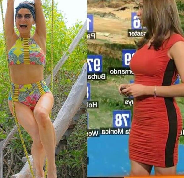 Liberte Chan KTLA Weather Dress Vs Bikini Jerk Challenge 2 of 25 pics