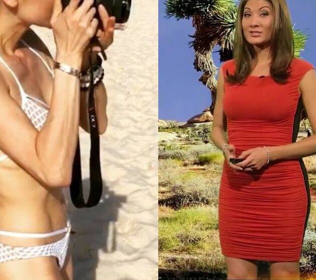 Liberte Chan KTLA Weather Dress Vs Bikini Jerk Challenge 10 of 25 pics