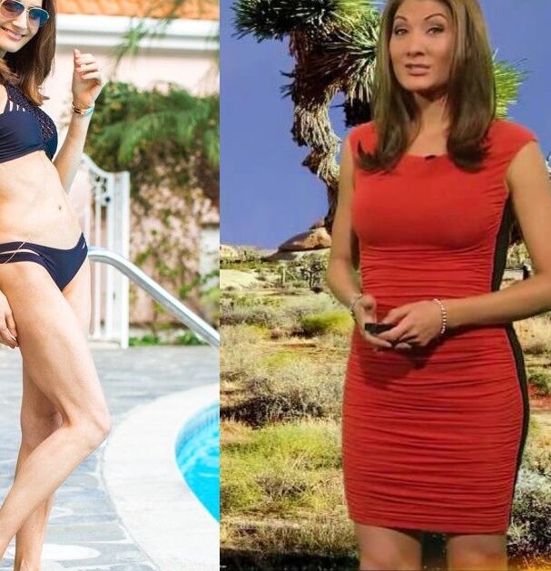 Liberte Chan KTLA Weather Dress Vs Bikini Jerk Challenge 22 of 25 pics