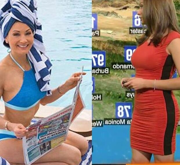 Liberte Chan KTLA Weather Dress Vs Bikini Jerk Challenge 3 of 25 pics