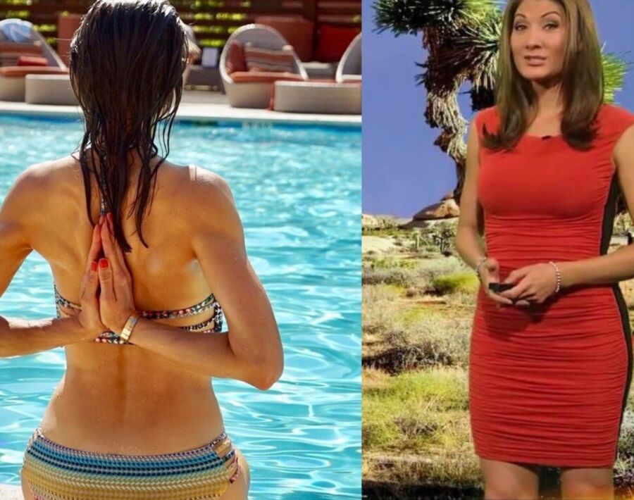 Liberte Chan KTLA Weather Dress Vs Bikini Jerk Challenge 16 of 25 pics