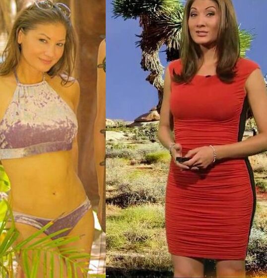 Liberte Chan KTLA Weather Dress Vs Bikini Jerk Challenge 4 of 25 pics