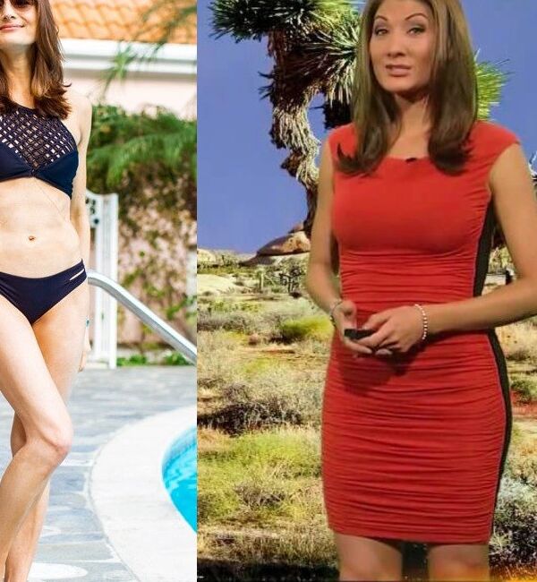 Liberte Chan KTLA Weather Dress Vs Bikini Jerk Challenge 14 of 25 pics