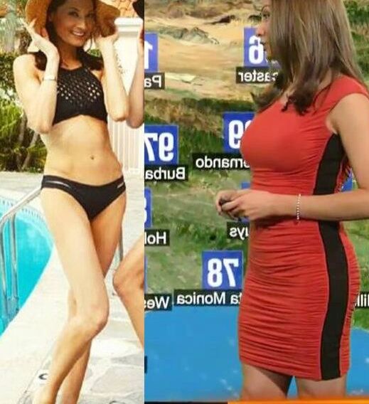 Liberte Chan KTLA Weather Dress Vs Bikini Jerk Challenge 9 of 25 pics