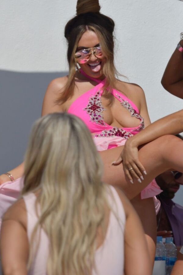 Charlotte Dawson- Busty English Celeb Parties in a Pink Swimsuit 22 of 46 pics