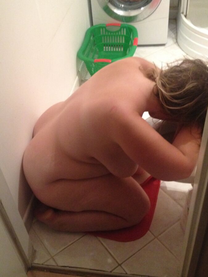 Drunk fat amateur dumb cow pass out in bathroom toilet 3 of 10 pics