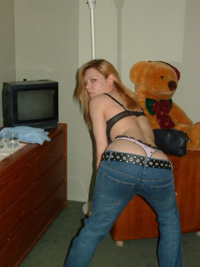 .........SKINNY TEEN ABBY STRIPS AT HOME 5 of 40 pics