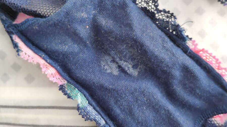 More of her used underwear with stains and one pic of her 8 of 16 pics