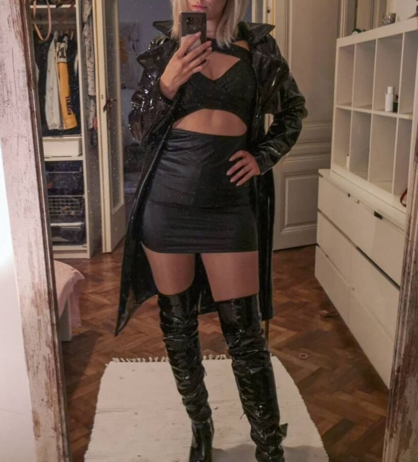 otk boots and leather skirt 10 of 41 pics