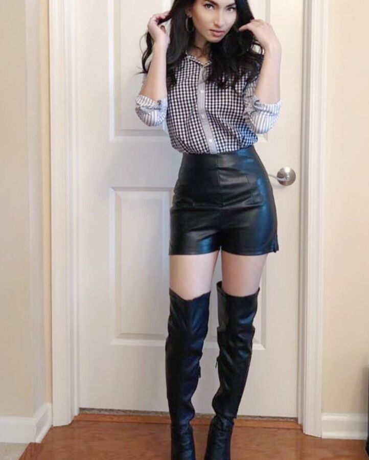 otk boots and leather skirt 21 of 41 pics