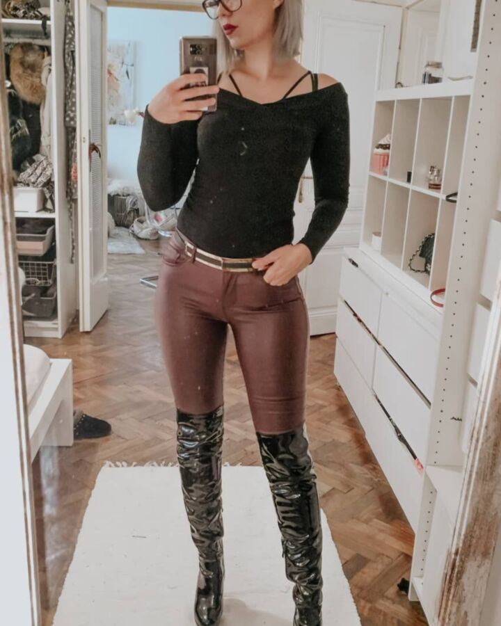 otk boots and shiny pants 13 of 80 pics