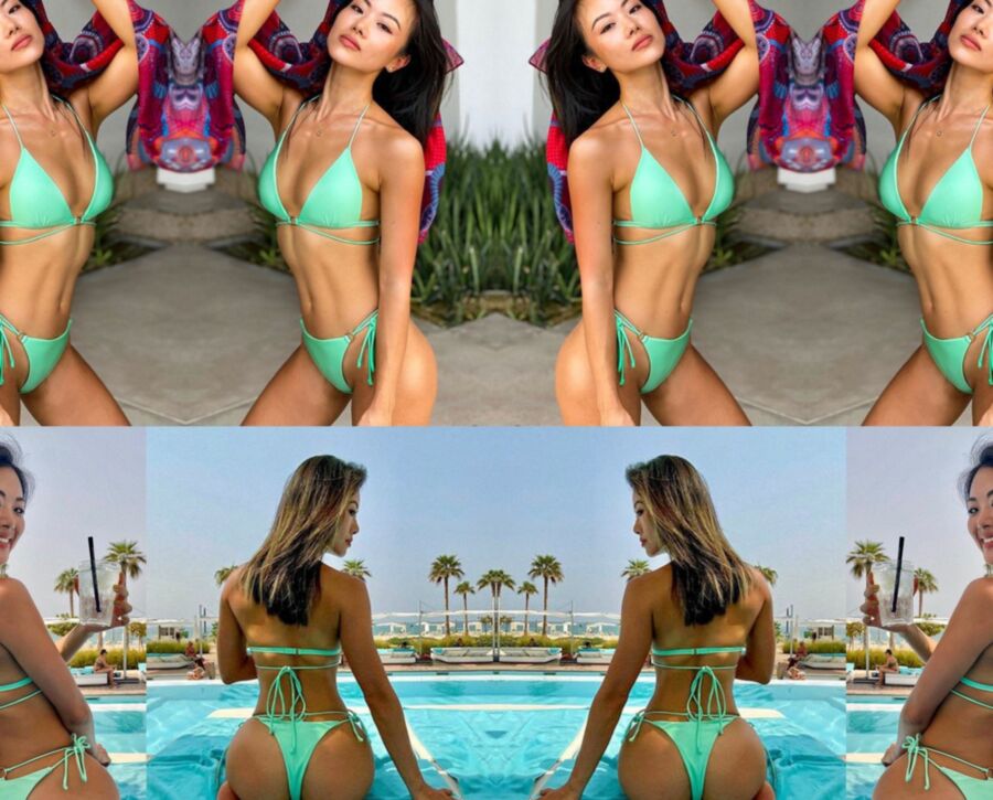 Sammi GLX Green Thong Bikini For Masterbational Use Only 21 of 40 pics