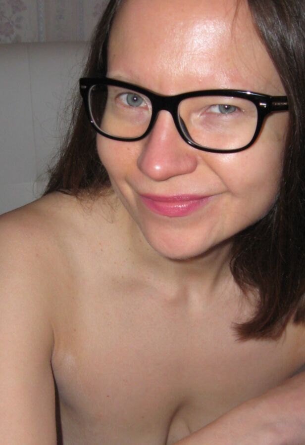 My naked shaved nerdy wife 16 of 30 pics