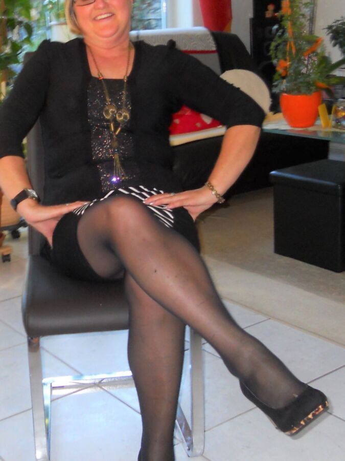 Krystyna S. - polish chubby and leggy milf in pantyhose, heels 4 of 24 pics