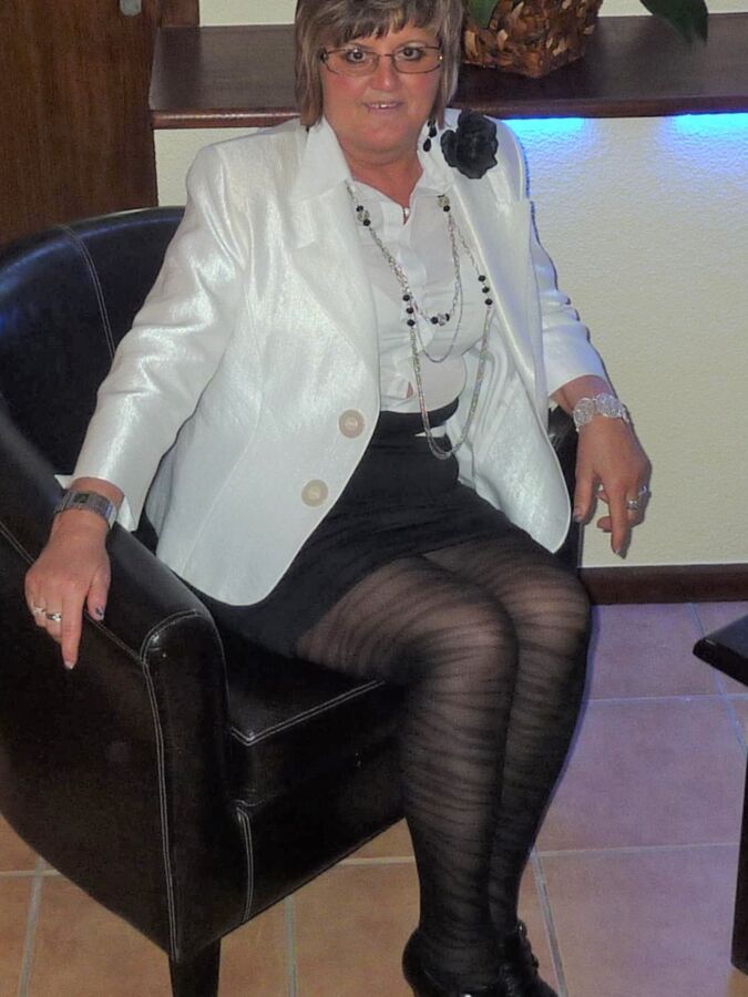 Krystyna S. - polish chubby and leggy milf in pantyhose, heels 20 of 24 pics