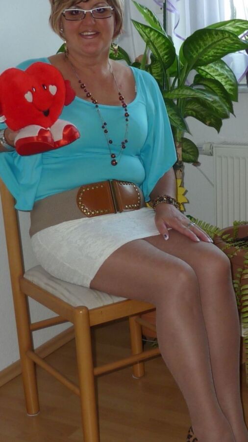 Krystyna S. - polish chubby and leggy milf in pantyhose, heels 8 of 24 pics