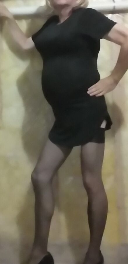 Back In Black-- BlackPantyGG in miniskirt 3 of 13 pics