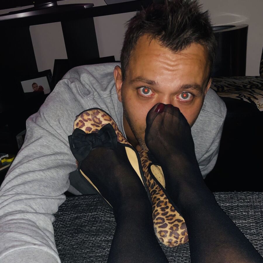 Brother smell my stinky flats nylon feet 3 of 9 pics