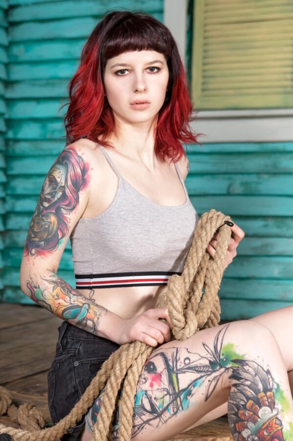 Suicide Girls - Loribax - Red Sun 6 of 54 pics