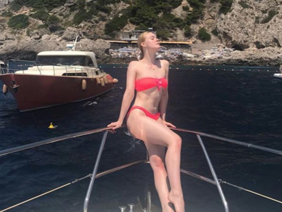   Beach baby Elle Fanning ready for your cum 3 of 10 pics