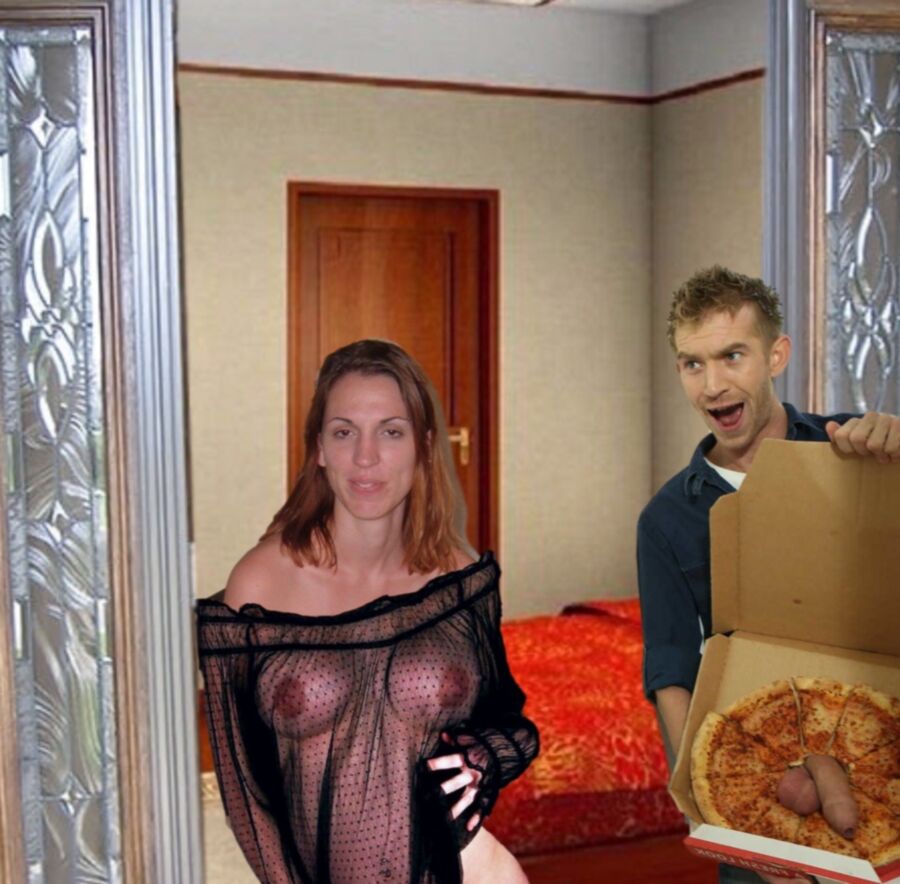 Wives flashing the pizza boy 3 of 8 pics