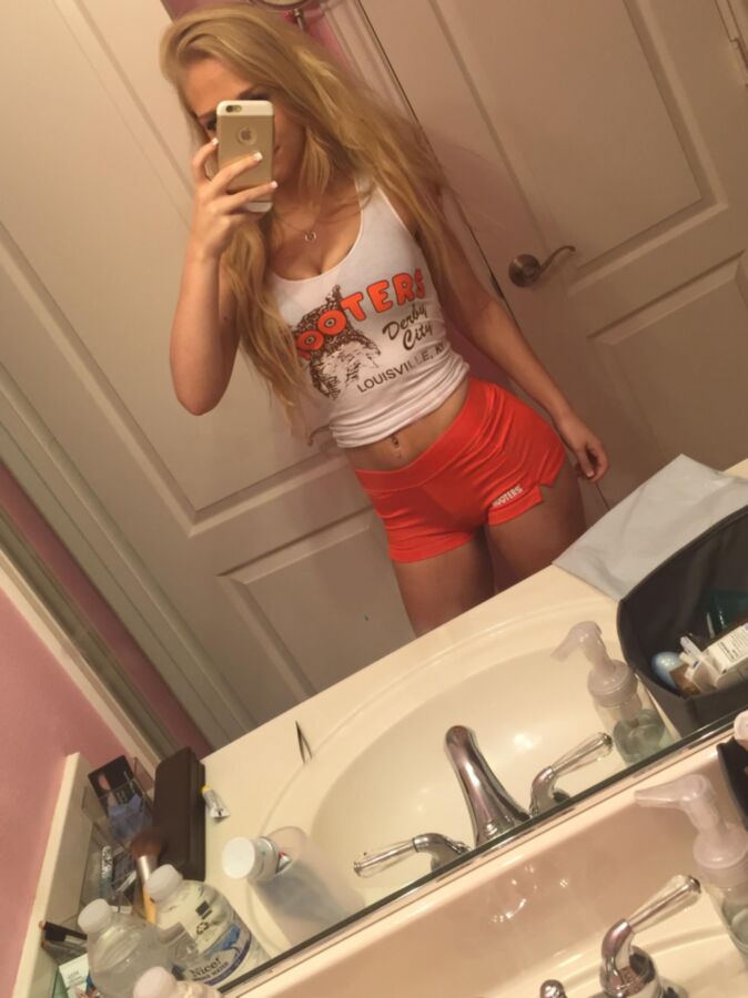 Megan works at Hooters, and is a slut 1 of 396 pics