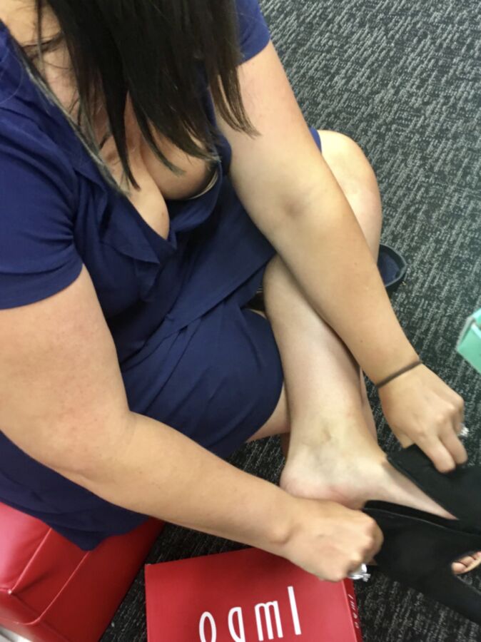 Hotwife shoe shopping 15 of 16 pics