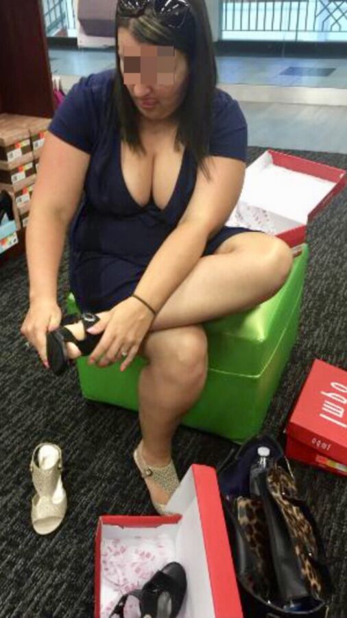 Hotwife shoe shopping 7 of 16 pics