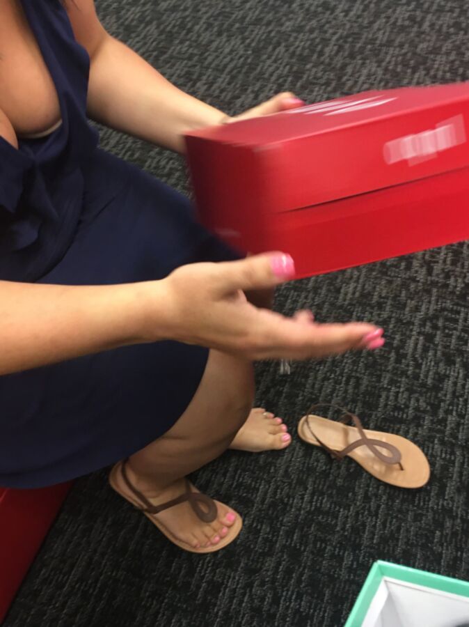 Hotwife shoe shopping 4 of 16 pics