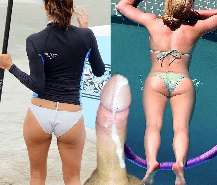 CELEBRITY BIKINI CHOICE - WHICH ONE GETS THE CUM 10 of 28 pics