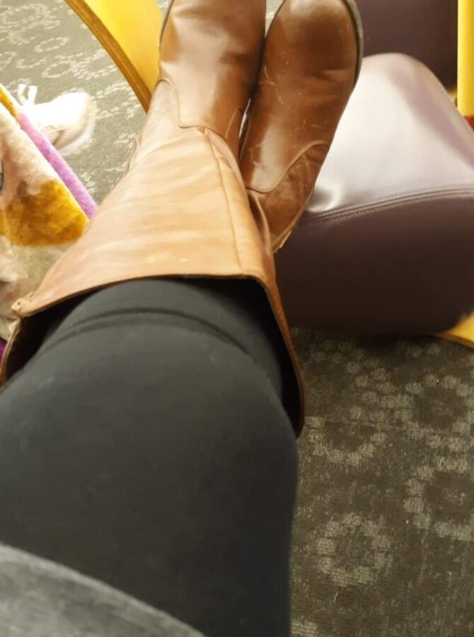 My Wife In Boots And Leggings Candid, For Your Comments 24 of 36 pics