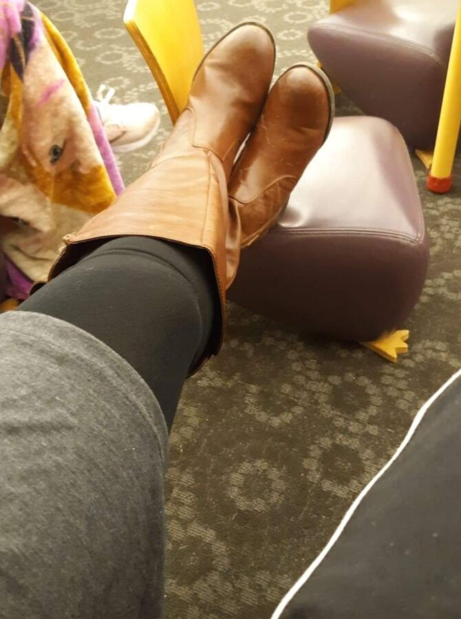 My Wife In Boots And Leggings Candid, For Your Comments 8 of 36 pics