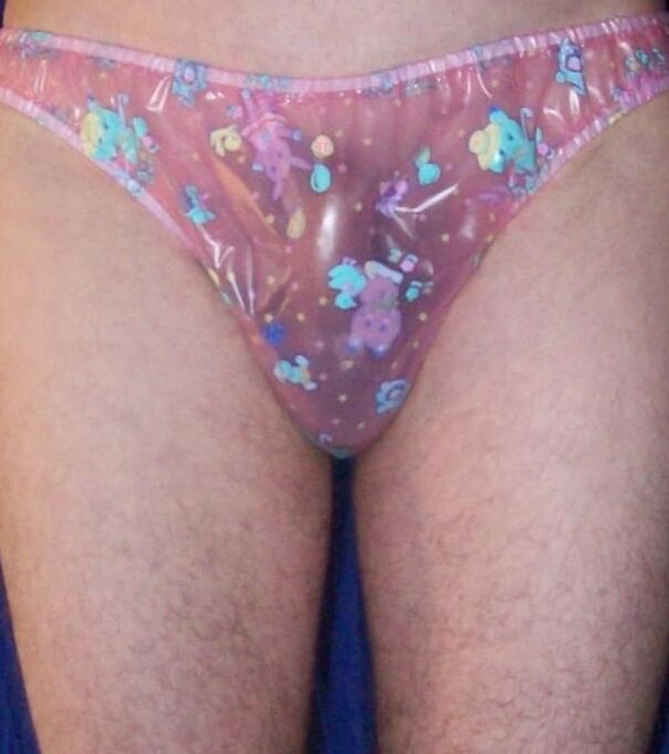 me in pink  plastic panties 5 of 5 pics