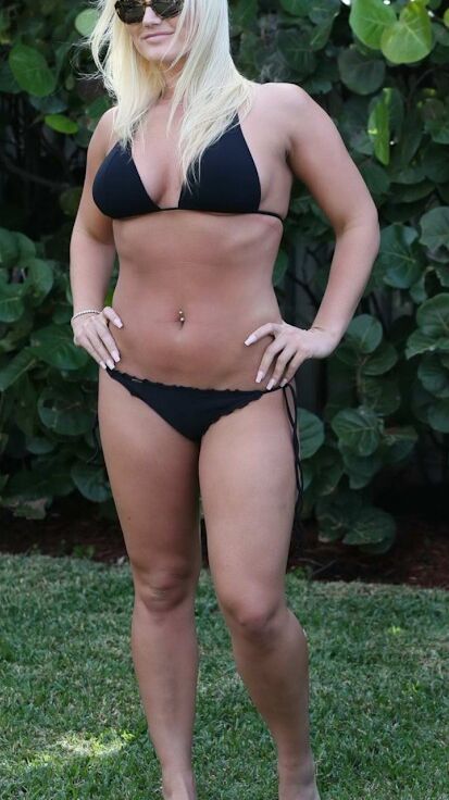 Brooke Hogan - Dirty Black Bikini 10 of 39 pics