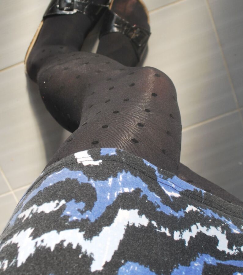 New black opaque tights for winter 11 of 16 pics